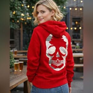 Zadig & Voltaire Clipper Camo Skull Hoodie NWT